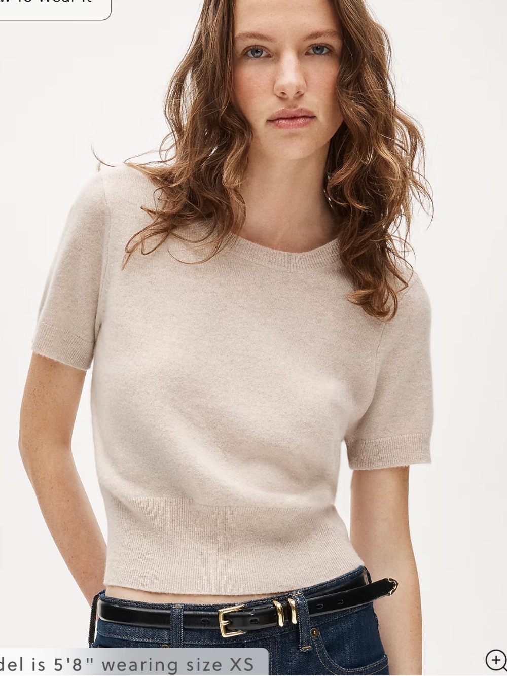 J Crew Cashmere shrunken T shirt